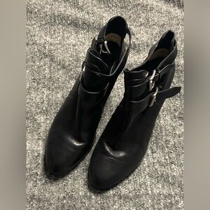 MICHAEL MICHAEL KORS Black WALDEN LEATHER BOOTIES